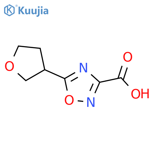 5-(Oxolan-3-yl)-1,2,4-oxadiazole-3-carboxylic acid structure