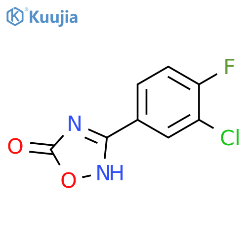 3-(3-chloro-4-fluorophenyl)-4,5-dihydro-1,2,4-oxadiazol-5-one structure