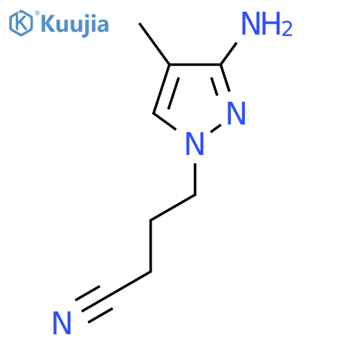 4-(3-Amino-4-methyl-1h-pyrazol-1-yl)butanenitrile structure