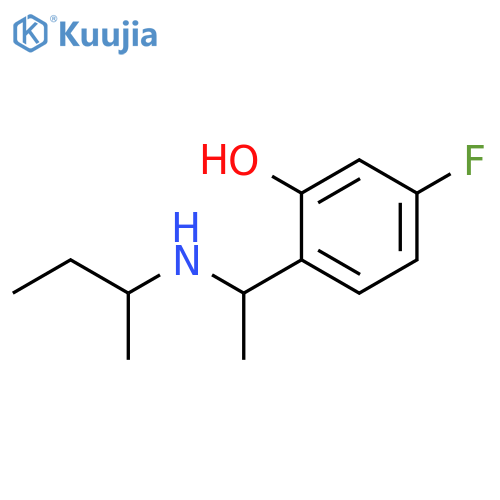 2-{1-(butan-2-yl)aminoethyl}-5-fluorophenol structure