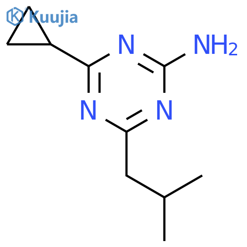 4-Cyclopropyl-6-(2-methylpropyl)-1,3,5-triazin-2-amine structure