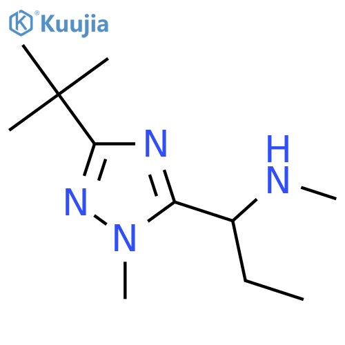 1-(3-tert-butyl-1-methyl-1H-1,2,4-triazol-5-yl)propyl(methyl)amine structure