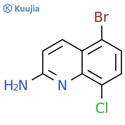 5-bromo-8-chloroquinolin-2-amine structure