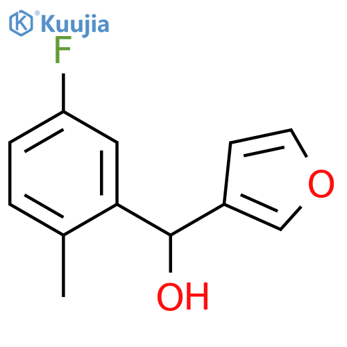 (5-fluoro-2-methylphenyl)-(furan-3-yl)methanol structure