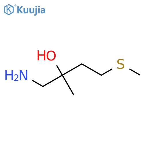 1-amino-2-methyl-4-(methylsulfanyl)butan-2-ol structure