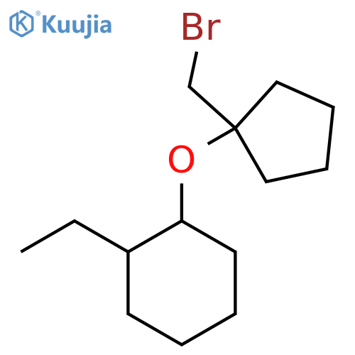 1-{1-(bromomethyl)cyclopentyloxy}-2-ethylcyclohexane structure