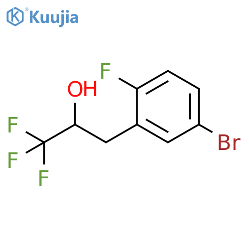 3-(5-bromo-2-fluorophenyl)-1,1,1-trifluoropropan-2-ol structure