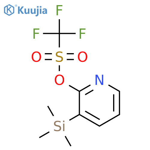 Methanesulfonic acid, trifluoro-, 3-(trimethylsilyl)-2-pyridinyl ester structure