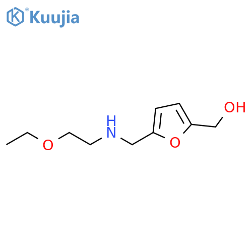 (5-{(2-ethoxyethyl)aminomethyl}furan-2-yl)methanol structure
