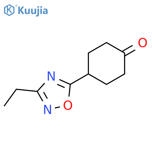 4-(3-ethyl-1,2,4-oxadiazol-5-yl)cyclohexan-1-one structure