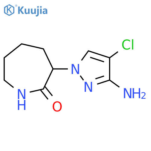 3-(3-amino-4-chloro-1H-pyrazol-1-yl)azepan-2-one structure