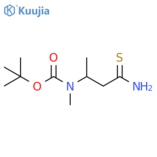 tert-butyl N-(1-carbamothioylpropan-2-yl)-N-methylcarbamate structure