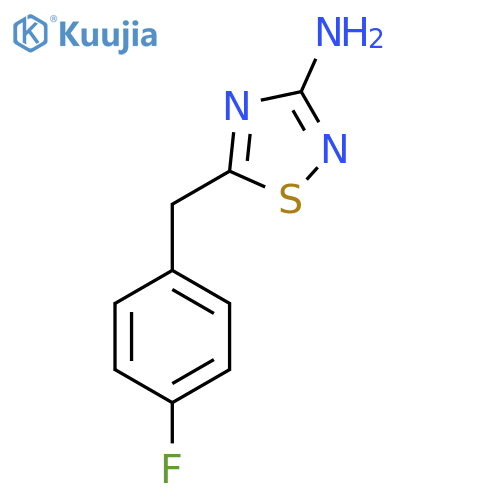 5-(4-fluorophenyl)methyl-1,2,4-thiadiazol-3-amine structure