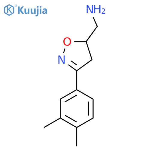 3-(3,4-dimethylphenyl)-4,5-dihydro-1,2-oxazol-5-ylmethanamine structure