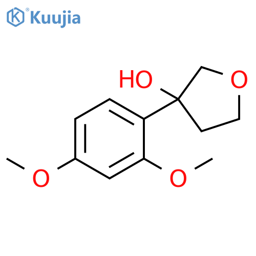 3-Furanol, 3-(2,4-dimethoxyphenyl)tetrahydro- structure