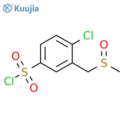 4-CHLORO-3-(METHANESULFINYLMETHYL)BENZENE-1-SULFONYL CHLORIDE structure