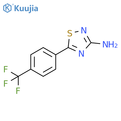 1,2,4-Thiadiazol-3-amine, 5-[4-(trifluoromethyl)phenyl]- structure