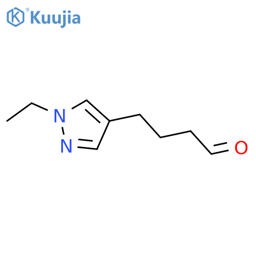 4-(1-ethyl-1H-pyrazol-4-yl)butanal structure