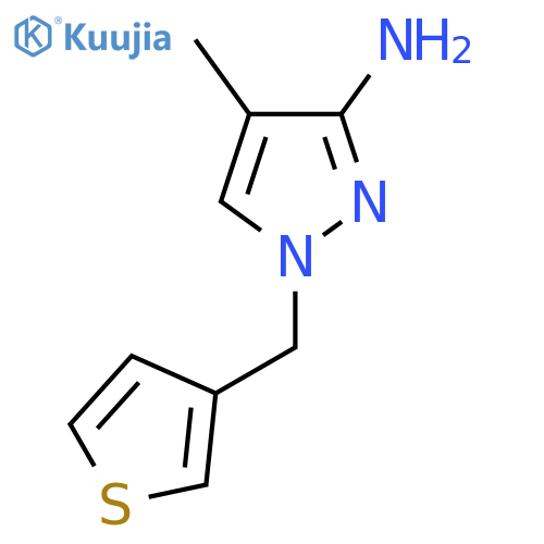4-methyl-1-(thiophen-3-yl)methyl-1H-pyrazol-3-amine structure