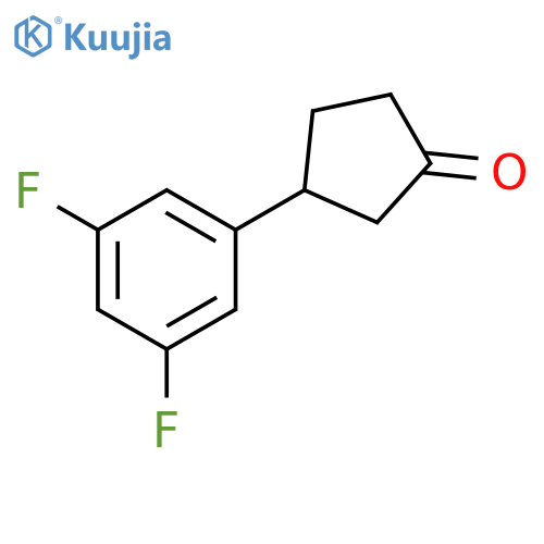 Cyclopentanone, 3-(3,5-difluorophenyl)- structure