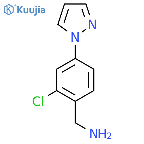 (2-Chloro-4-(1H-pyrazol-1-yl)phenyl)methanamine structure