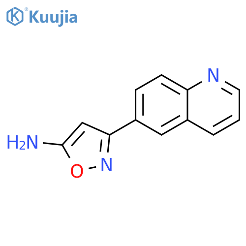 3-(quinolin-6-yl)-1,2-oxazol-5-amine structure
