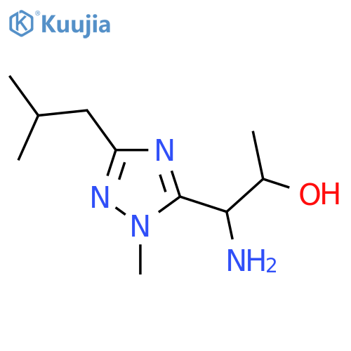 1-amino-1-1-methyl-3-(2-methylpropyl)-1H-1,2,4-triazol-5-ylpropan-2-ol structure