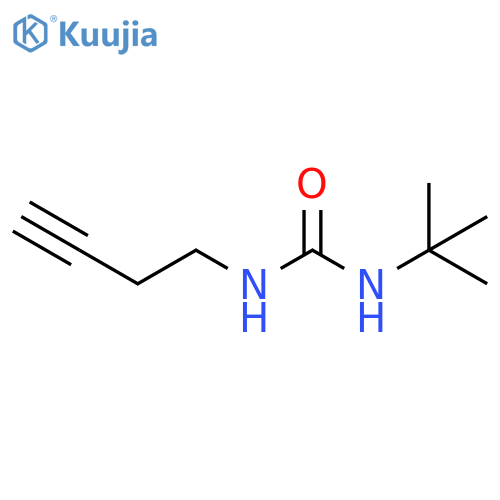 3-(but-3-yn-1-yl)-1-tert-butylurea structure
