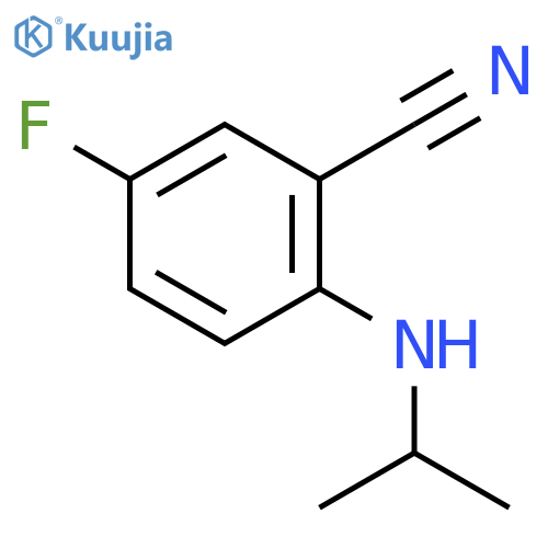 5-fluoro-2-(propan-2-yl)aminobenzonitrile structure