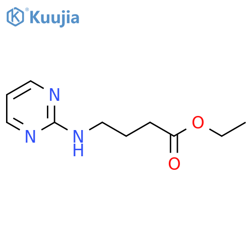 Ethyl 4-[(pyrimidin-2-yl)amino]butanoate structure