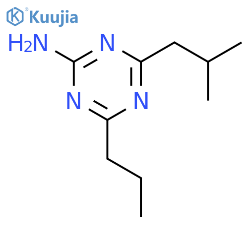 4-(2-methylpropyl)-6-propyl-1,3,5-triazin-2-amine structure