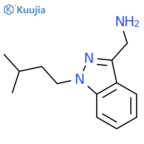 1-(3-methylbutyl)-1H-indazol-3-ylmethanamine structure