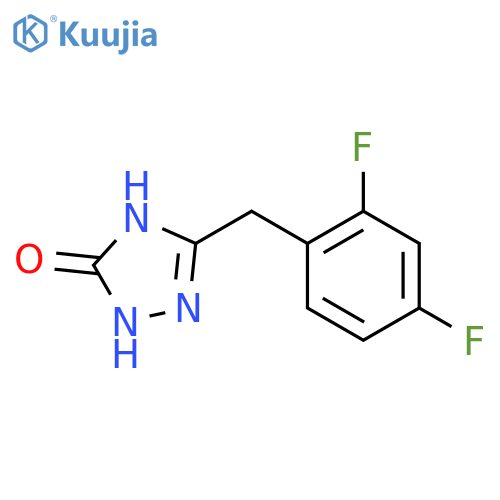 3-[(2,4-Difluorophenyl)methyl]-1,4-dihydro-1,2,4-triazol-5-one structure