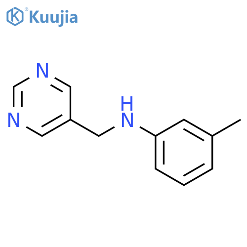 3-methyl-N-[(pyrimidin-5-yl)methyl]aniline structure