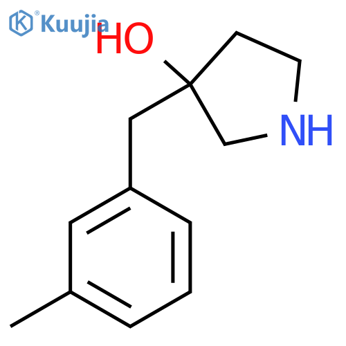 3-(3-methylphenyl)methylpyrrolidin-3-ol structure