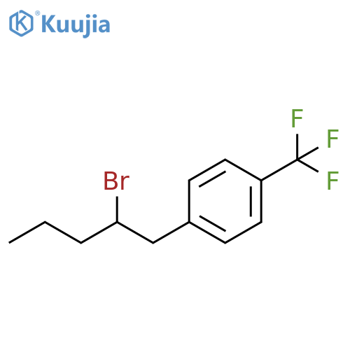 Benzene, 1-(2-bromopentyl)-4-(trifluoromethyl)- structure