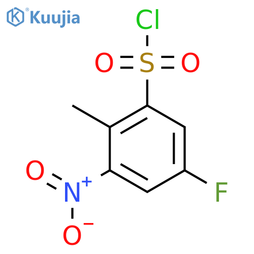 5-FLUORO-2-METHYL-3-NITROBENZENE-1-SULFONYL CHLORIDE structure