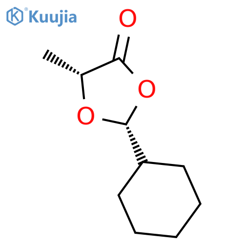1,3-Dioxolan-4-one, 2-cyclohexyl-5-methyl-, (2R,5R)-rel- structure