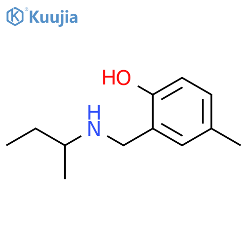 2-{(butan-2-yl)aminomethyl}-4-methylphenol structure