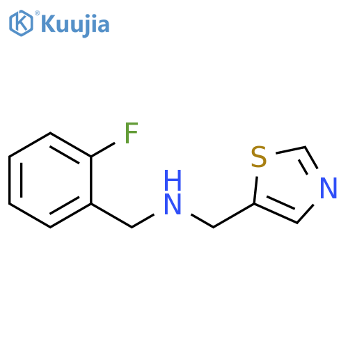 (2-fluorophenyl)methyl(1,3-thiazol-5-yl)methylamine structure