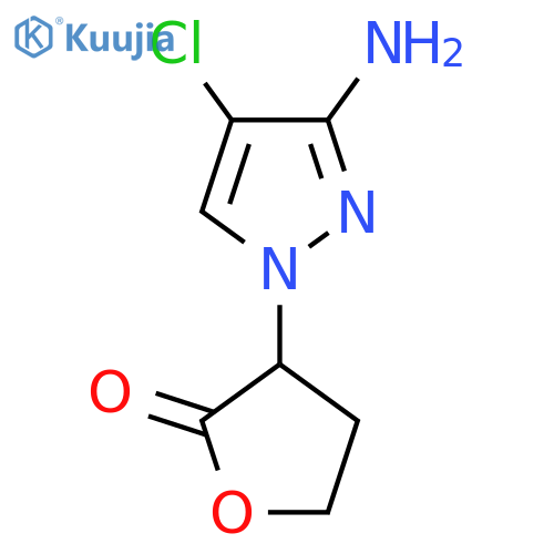 3-(3-Amino-4-chloro-1h-pyrazol-1-yl)oxolan-2-one structure
