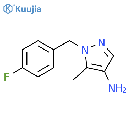 1-(4-fluorophenyl)methyl-5-methyl-1H-pyrazol-4-amine structure