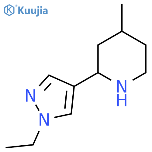 2-(1-Ethyl-1h-pyrazol-4-yl)-4-methylpiperidine structure
