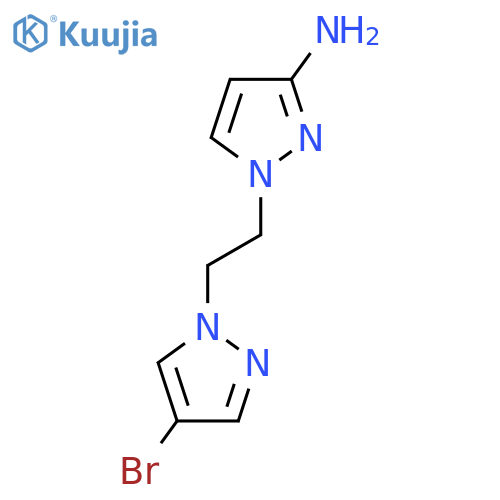 1-2-(4-bromo-1H-pyrazol-1-yl)ethyl-1H-pyrazol-3-amine structure