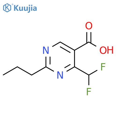 5-Pyrimidinecarboxylic acid, 4-(difluoromethyl)-2-propyl- structure