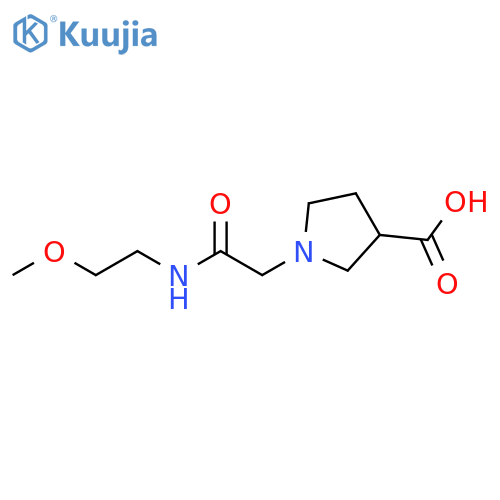 1-{[(2-methoxyethyl)carbamoyl]methyl}pyrrolidine-3-carboxylic acid structure
