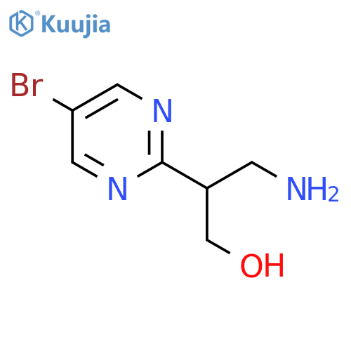 3-amino-2-(5-bromopyrimidin-2-yl)propan-1-ol structure