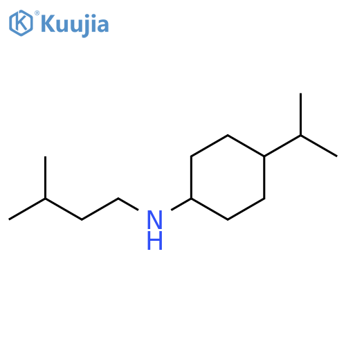 N-(3-methylbutyl)-4-(propan-2-yl)cyclohexan-1-amine structure