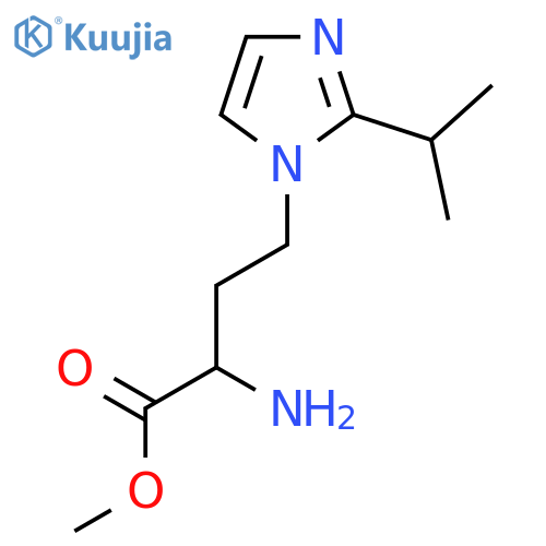 methyl 2-amino-4-2-(propan-2-yl)-1H-imidazol-1-ylbutanoate structure