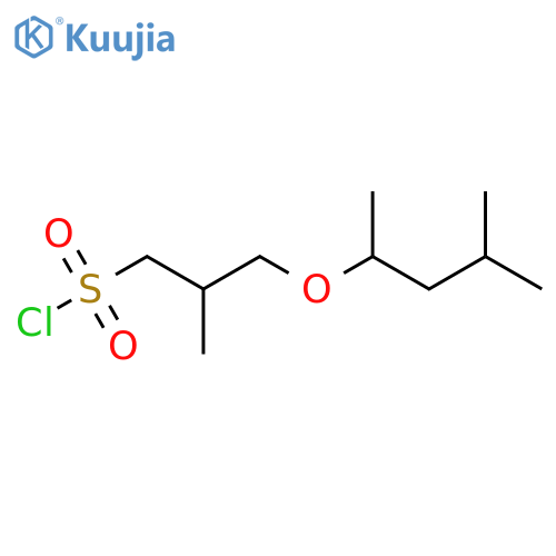 2-methyl-3-(4-methylpentan-2-yl)oxypropane-1-sulfonyl chloride structure